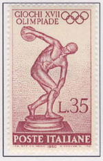Giochi della XVII Olimpiade a Roma. Emesso nel 1960.