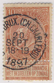 Effige di Re Leopoldo II con legenda in francese e fiammingo. Emesso nel 1893.