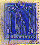 Francobollo emesso durante l'occupazione americana di Cuba. Francobollo emesso nel 1899.