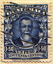 Effige di Justo Ruffino Barrios. Francobollo emesso nel 1926.
