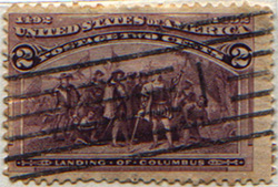 Quarto centenario della scoperta dell'America. Francobollo del 1893.