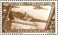 Decennale della marcia su Roma. Emesso nel 1932